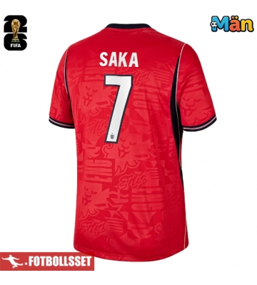 England Bukayo Saka #7 Bortatröja VM 2026 Kortärmad